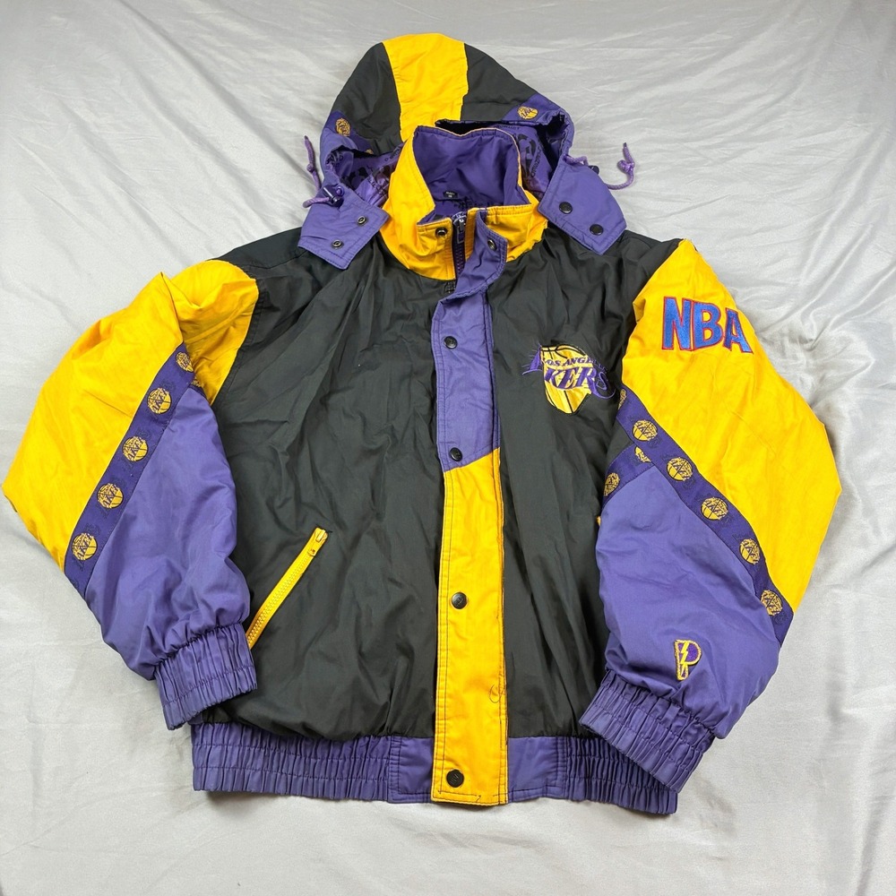 Pro Player Daniel Young Lakers Jacket L Full Zip Hoodied NBA Vintage 90s AOP